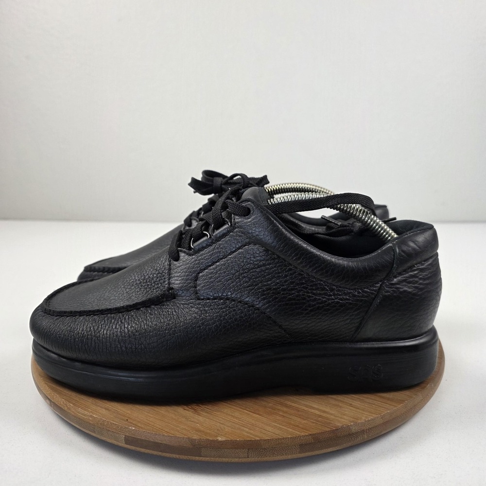 SAS Tripad Comfort Shoes Womens Size 10 WW Black Leather Lace Up Walking Casual